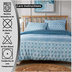 Versailles Teal Elegant Printed Duvet Cover Set Reversible Quilted Bedding with Pillowcases Breathable Polyester Blend for King Double Single Sizes by OLIVIA ROCCO
