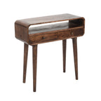 Franklin Dark Mango Wood Console Table with 2 Drawers