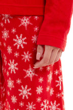 Women's Ultra Soft Polar Fleece Pyjama Set with Festive Robin Design Warm Winter Nightwear Comfortable Loungewear Christmas Gift by Daisy Dreamer
