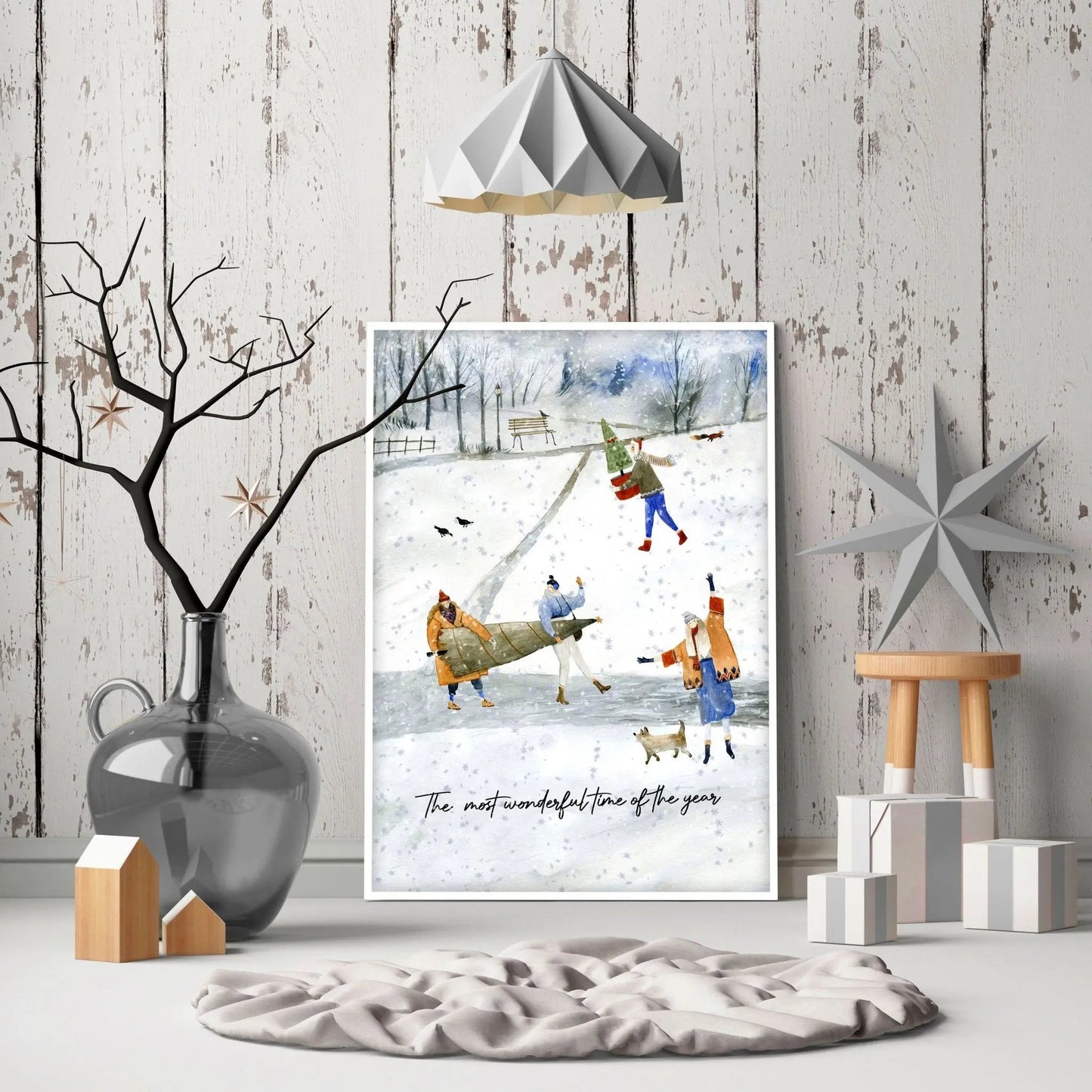 Christmas wall hanging decoration art print About Wall Art