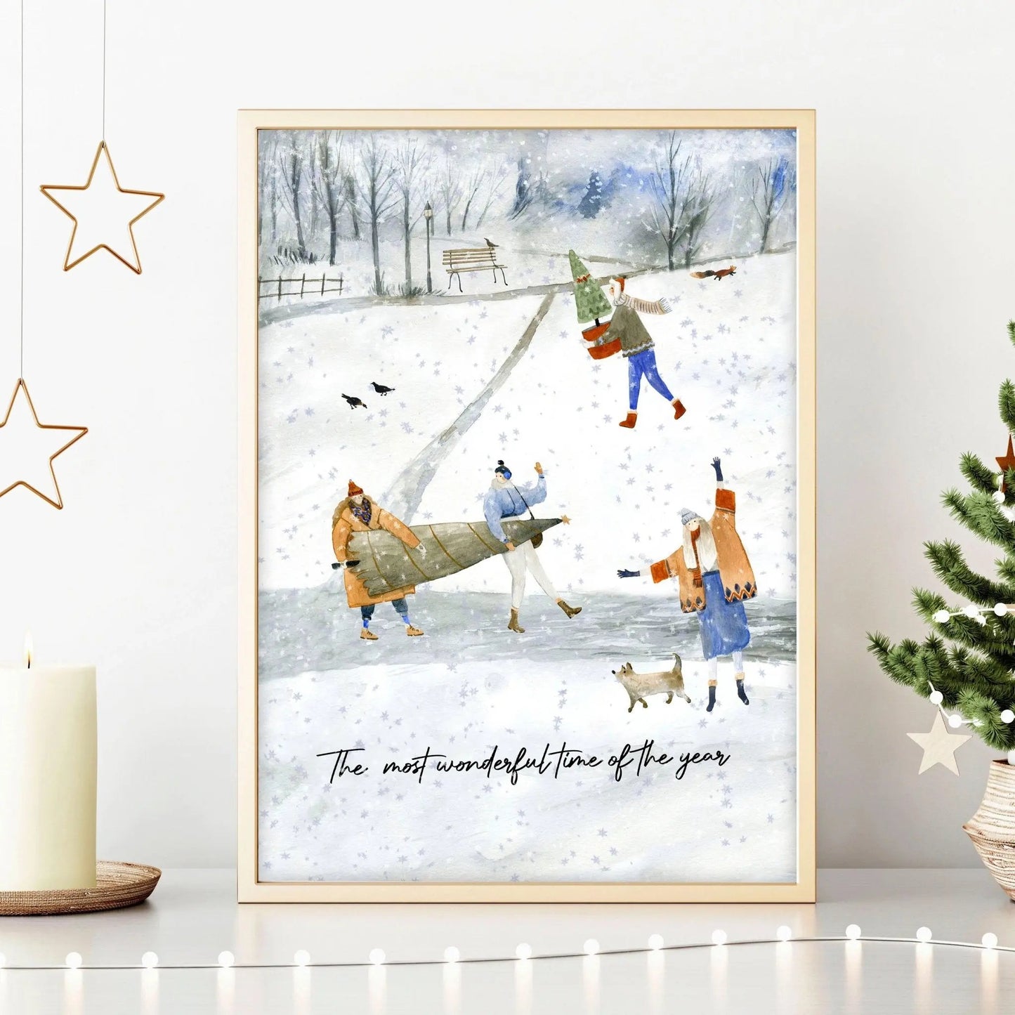 Christmas wall hanging decoration art print About Wall Art