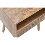 Marlow Light Mango Wood Bedside Table with 1 Drawer & Open Slot